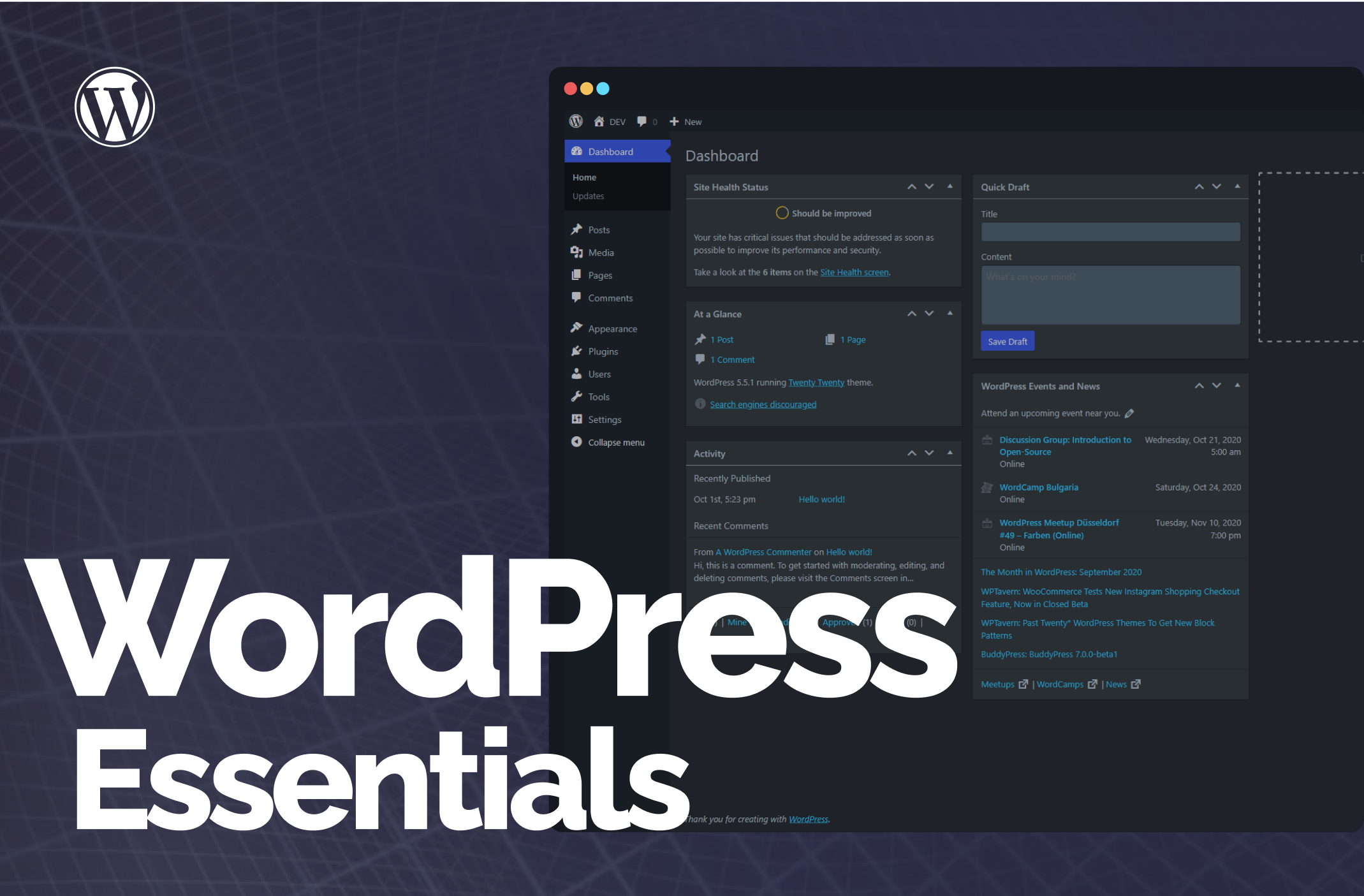 WordPress Essentials Training Page Logo